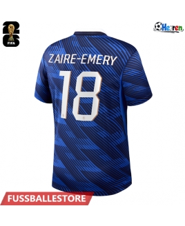Günstige Frankreich Warren Zaire-Emery #18 Heimtrikot WM 2026 Kurzarm